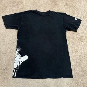 Y2K 2000s DC SHOES Statue of Liberty T-Shirt Men's XL Black Skate Snowboard